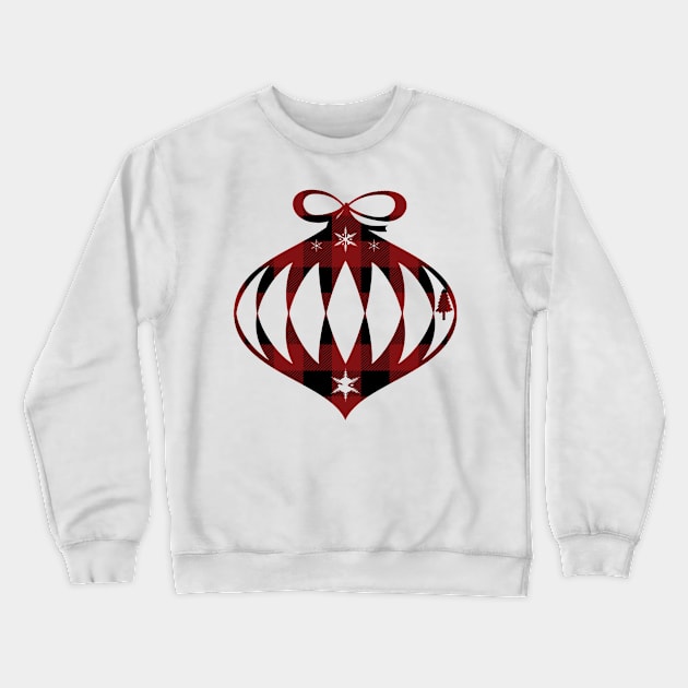 Plaid Ornament Crewneck Sweatshirt by LucyMacDesigns